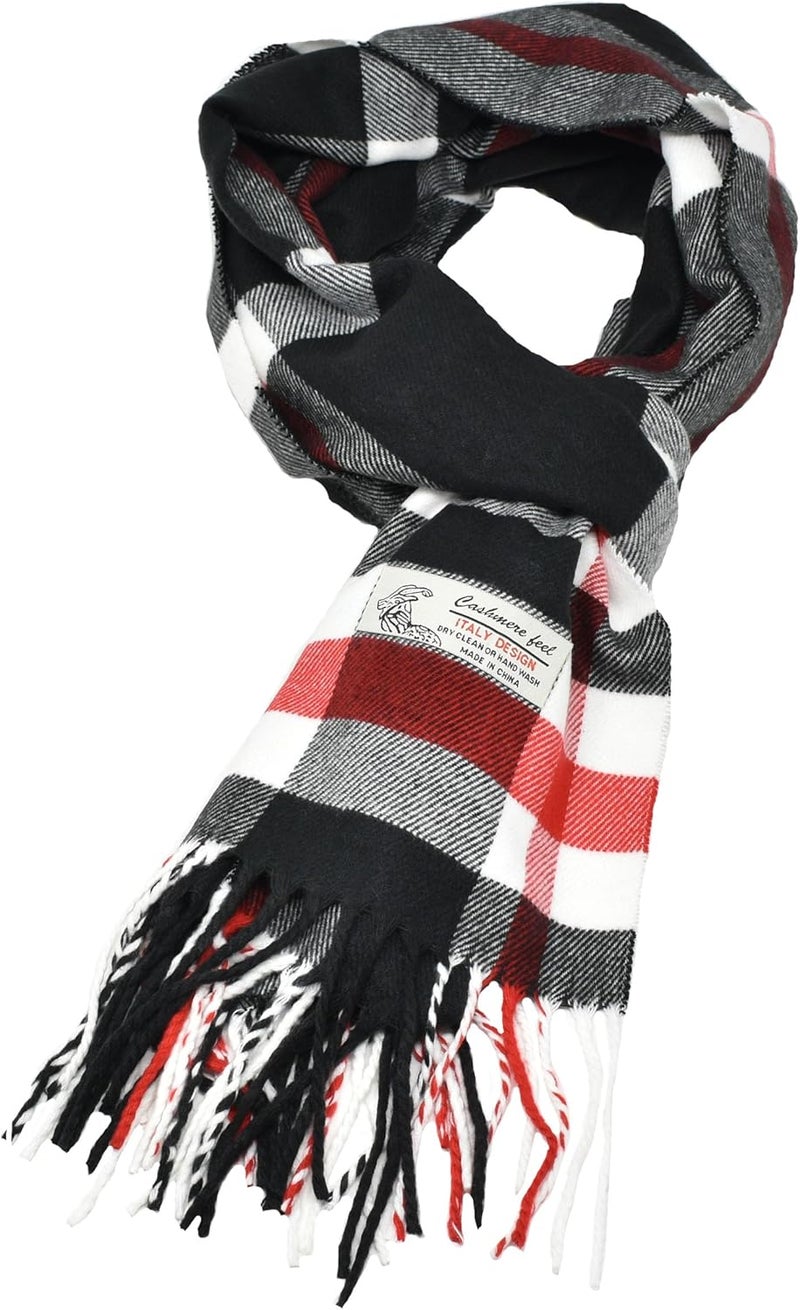 Glory Max Classic Plaid Striped Luxurious Checked Pattern Winter Scarf For Men Women Soft Cashmere Feel 72"x12" - Image 1
